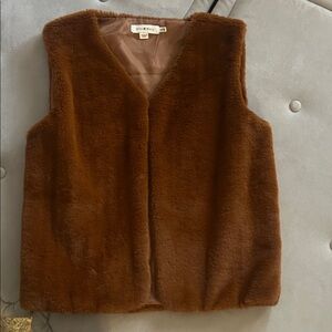 Mini and Molly Brown Faux Fur Vest